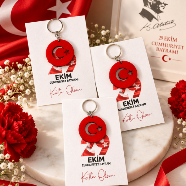 29 Ekim Türk Bayrağı Anahtarlık